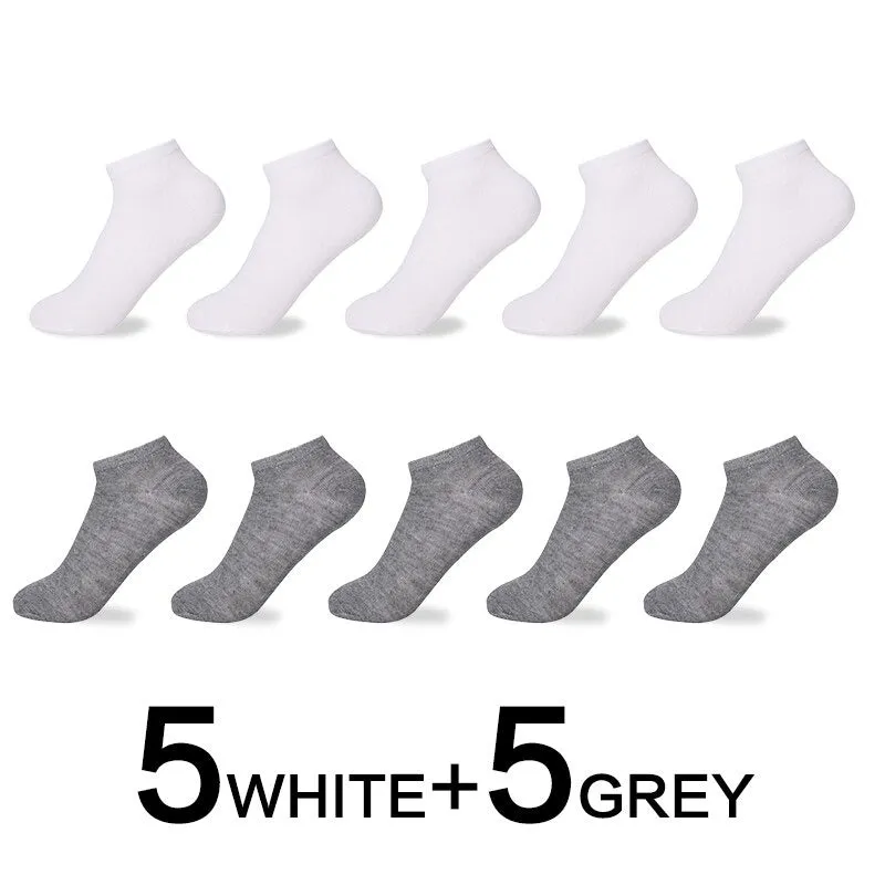 10 Pairs Girl's Solid Pattern Low Cut Stretch Cuffs Ankle Socks