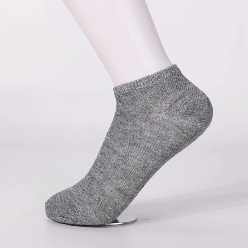 10 Pairs Girl's Solid Pattern Low Cut Stretch Cuffs Ankle Socks