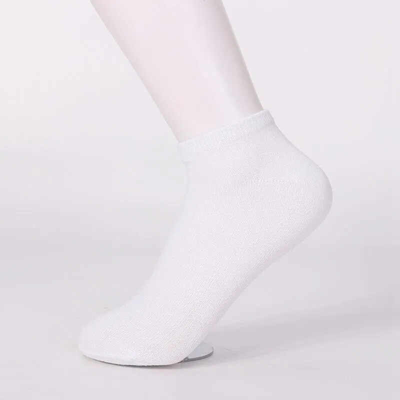 10 Pairs Girl's Solid Pattern Low Cut Stretch Cuffs Ankle Socks