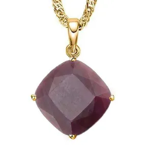 1.43 CT GENUINE RUBY 10KT SOLID GOLD PENDANT