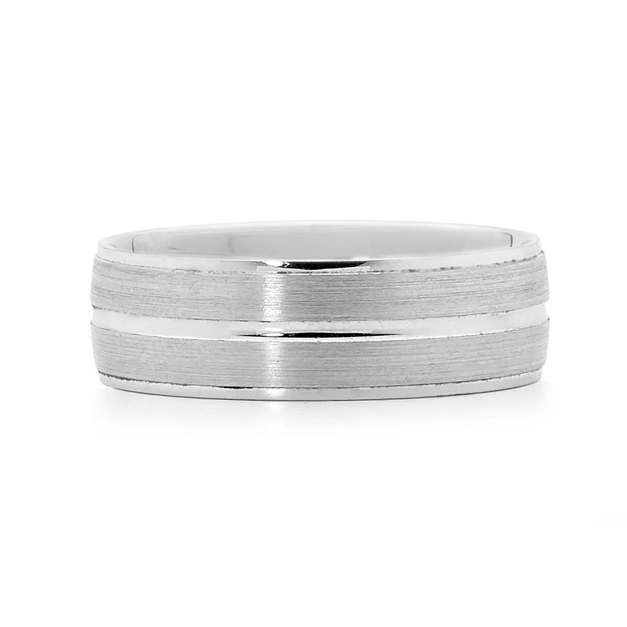 18ct white gold men's ring