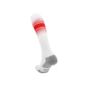 3 Pack Mens Cushioned Football Socks White and Red