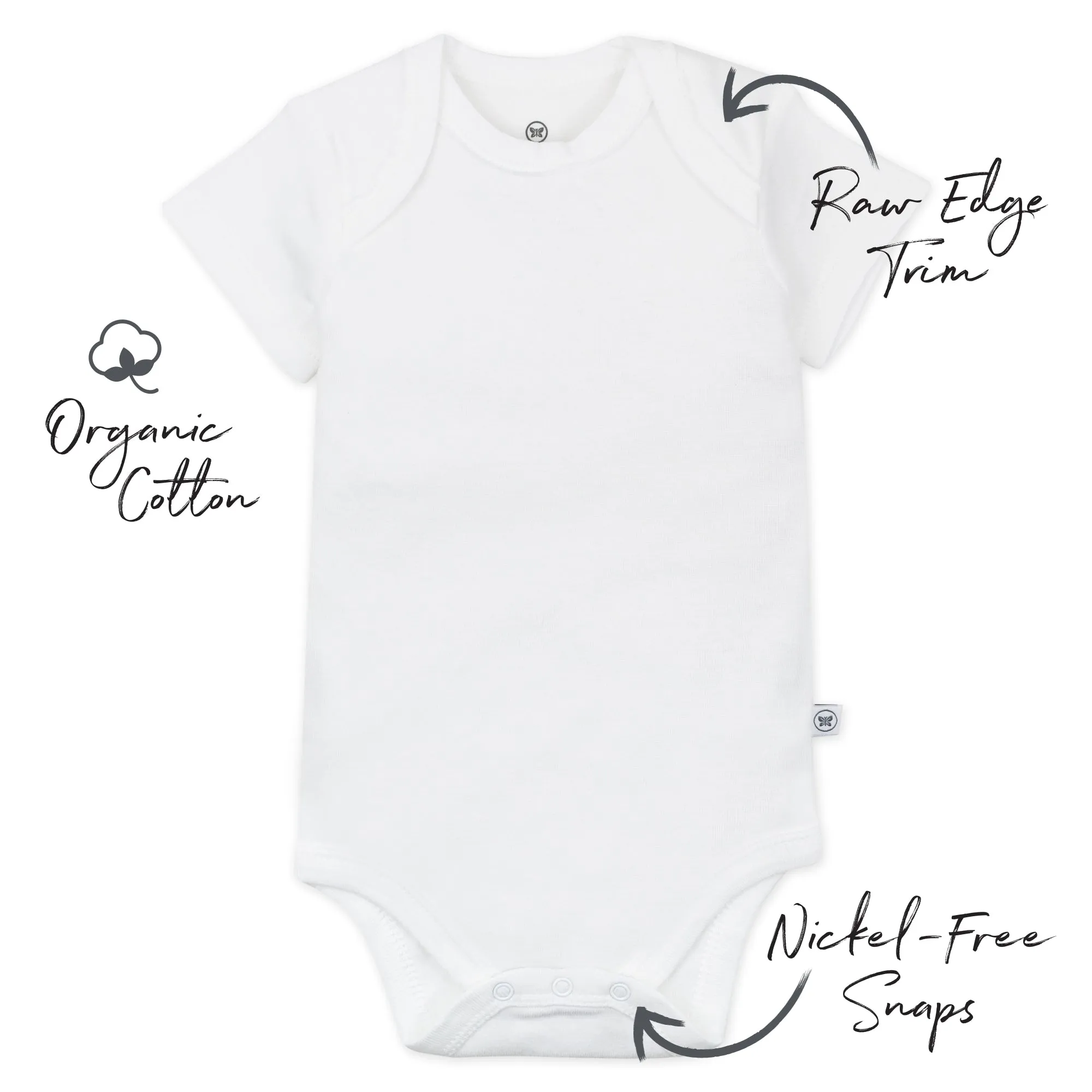 5-Pack Organic Cotton Short Sleeve Bodysuits