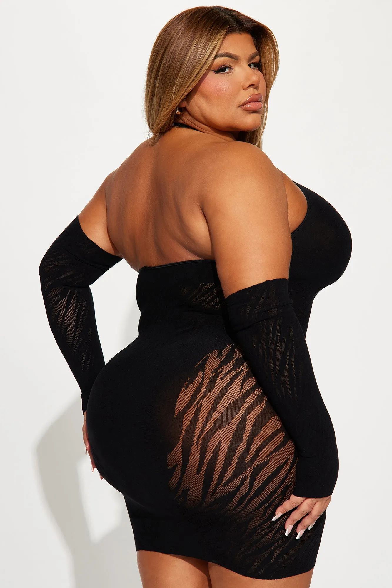 A Dime Piece Seamless Mini Dress - Black