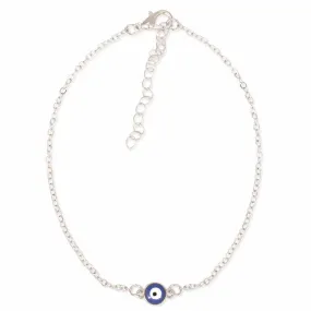 Anklet - Evil Eye - Silver