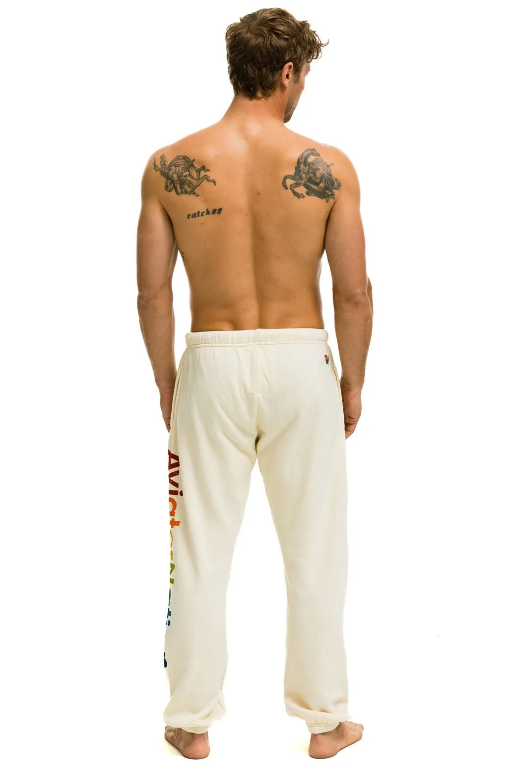 AVIATOR NATION ASPEN SWEATPANTS - VINTAGE WHITE