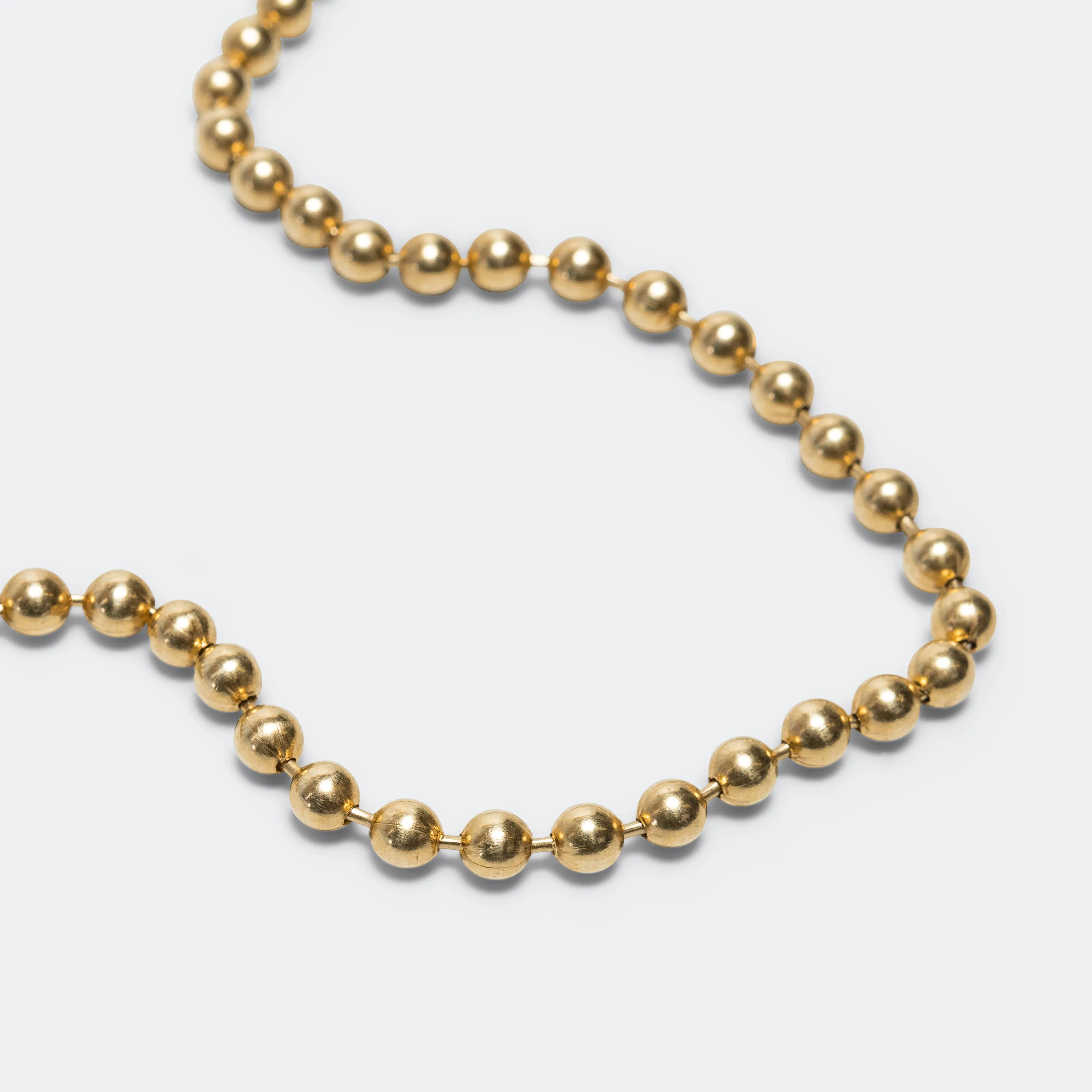 Ball Chain Necklace Goosebumps - A - 18K Gold