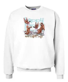 Basenji - Who's A Happy Dog - Sweatshirt