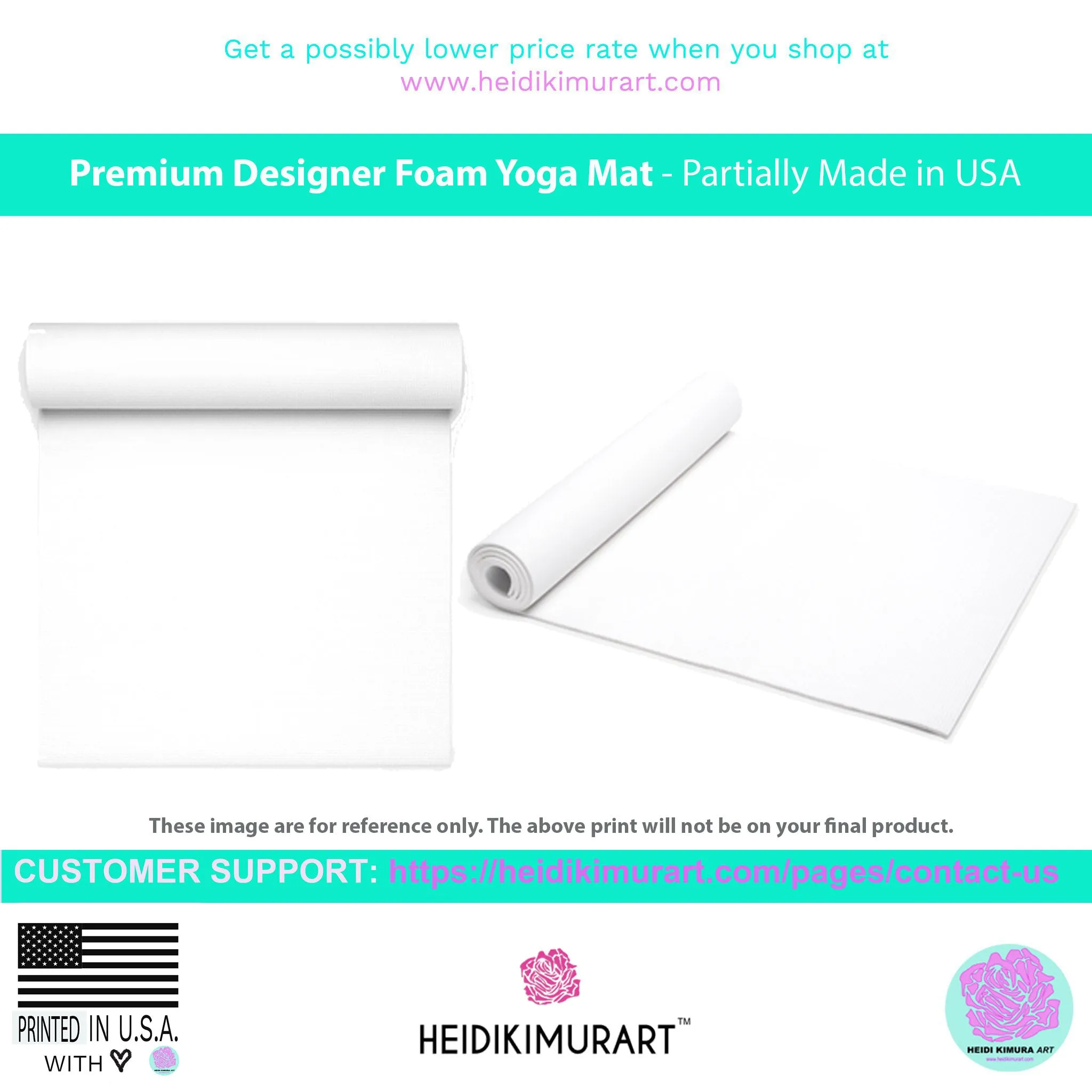 Beige Foam Yoga Mat, Solid Brown Beige Color Best Lightweight 0.25" thick Mat - Printed in USA (Size: 24″x72")