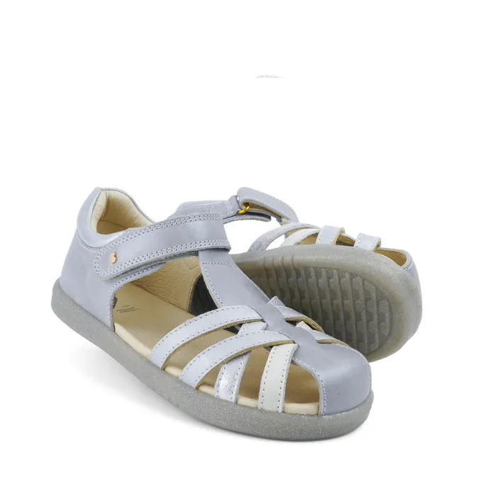 Bobux Kids Plus KP Leather Sandal Cross Jump 837002 Silver Pearl