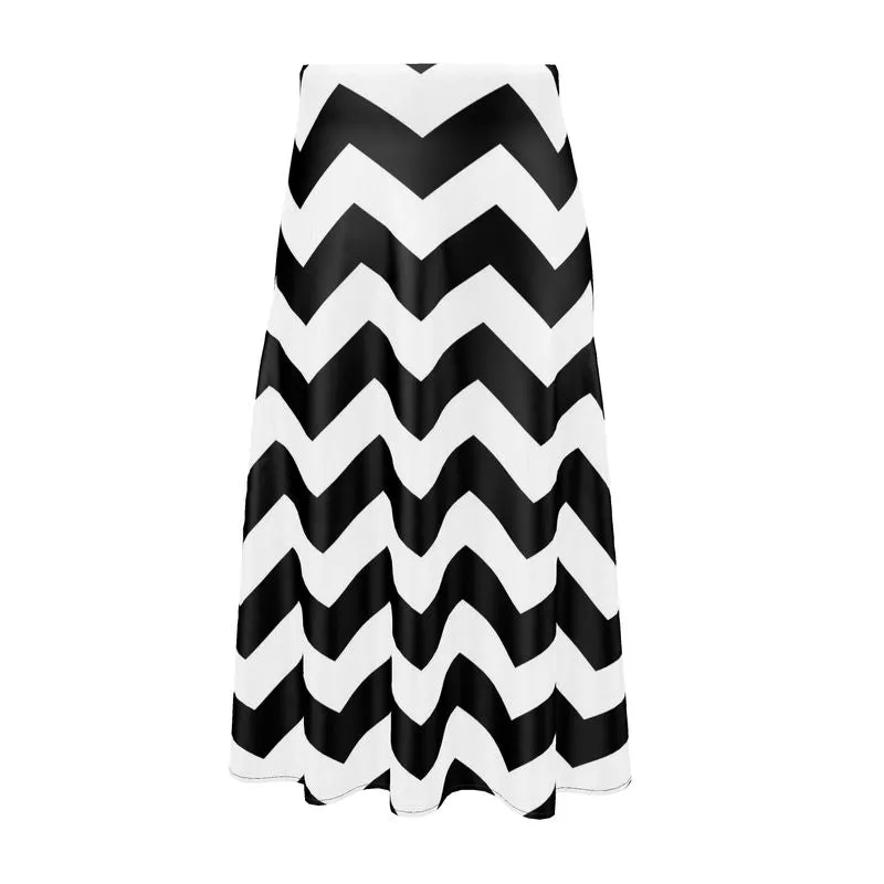 Bold Chevron Midi Skirt