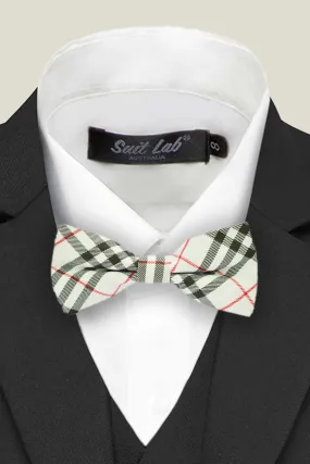 Boys Bow Tie - White Checkered