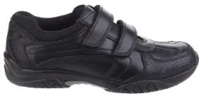 Boys Hush Puppies Shoes Strap Easy On Jezza School Sturdy Black sale