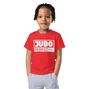 Boy's Short Sleeve Judo Rash Guard: Active Style - Scarlet