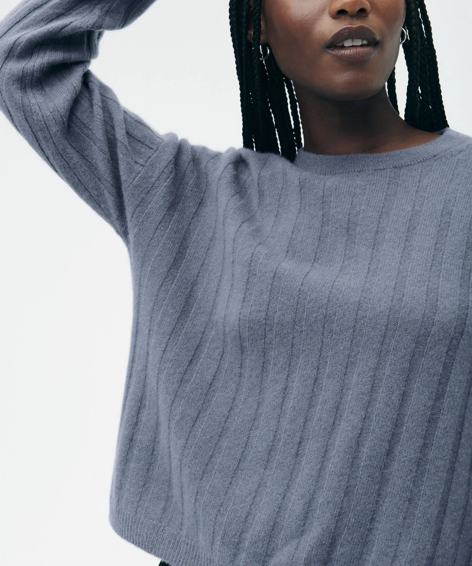 Cashmere Ribbed Cropped Sweater