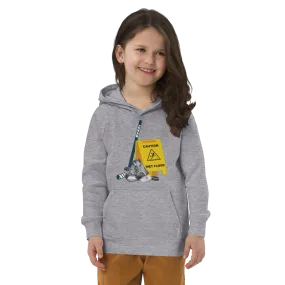 Caution sign hockey youth hoodie