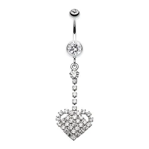 Crystaline Heart Journey Navel Ring