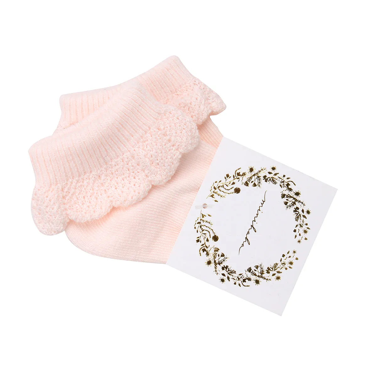 DROP NEEDLE SOCKS - PALE PINK