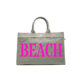 East West Bag: Olive with Neon Pink Matte BEACH