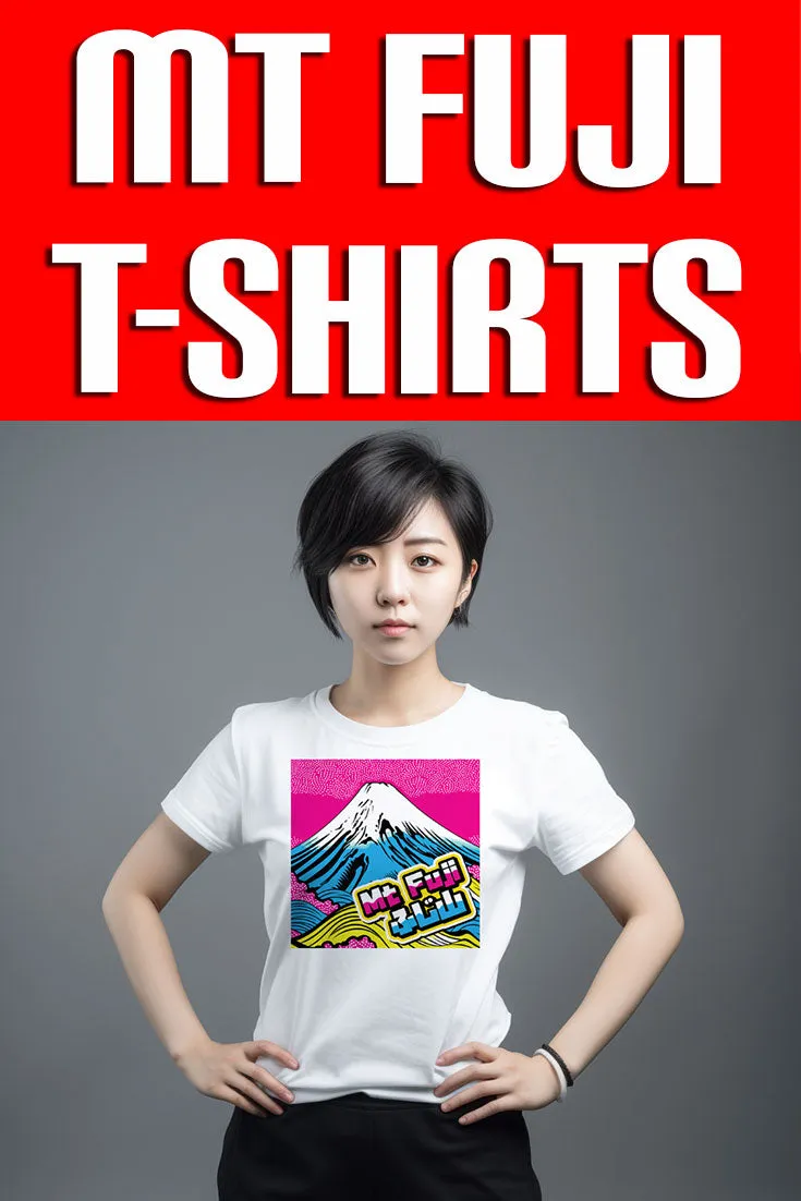 Express Your Style with Mt Fuji Pop Art Women's V-Neck T-Shirts - Vibrant and Unique Designs 002