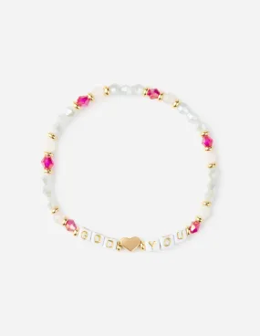 God Loves You Letter Bracelet