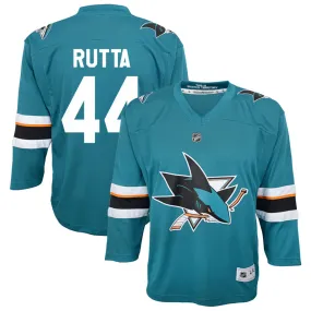 Jan Rutta San Jose Sharks Youth 2021/22 Home Replica Jersey - Teal