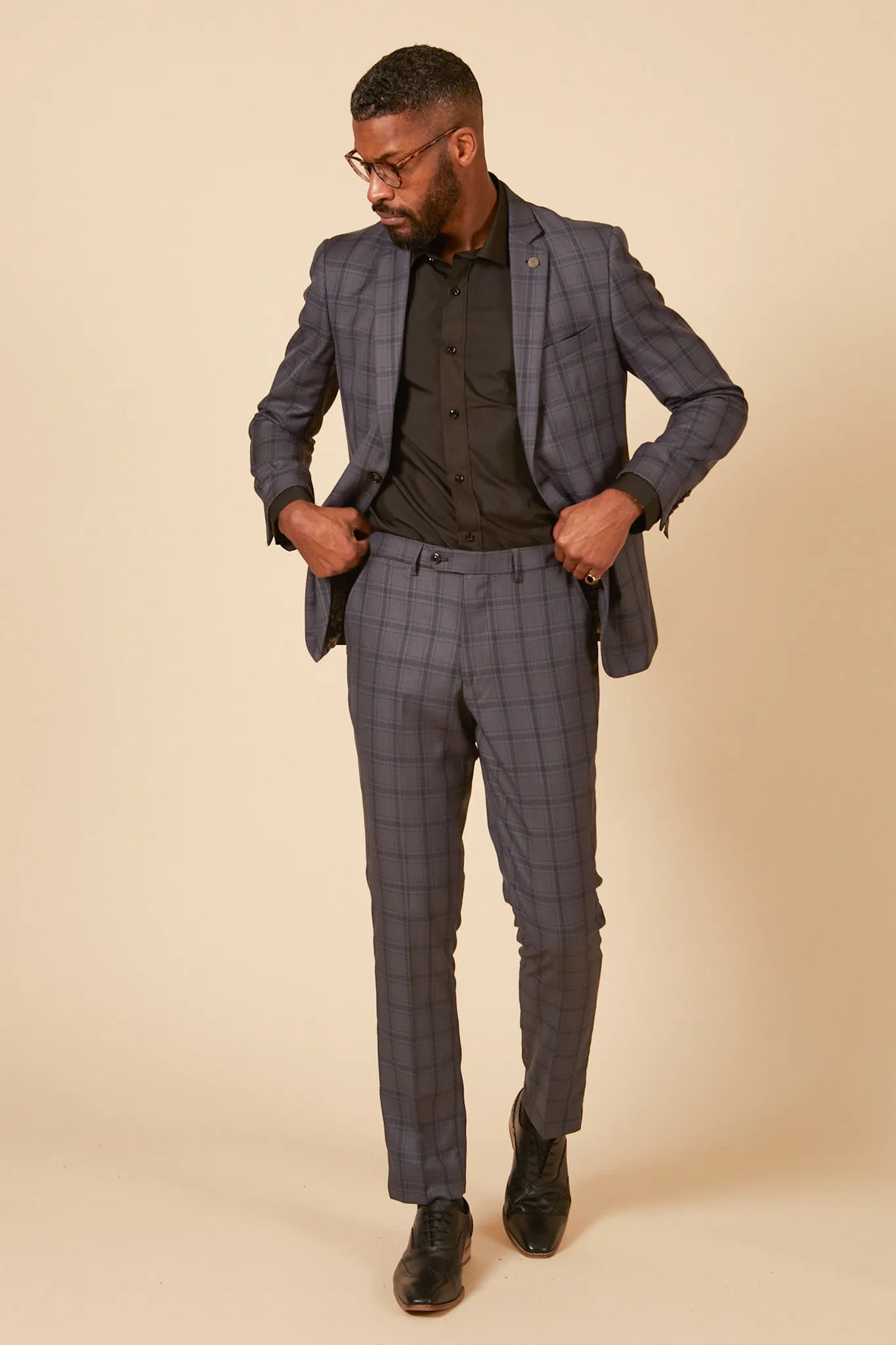 JOSE - Grey Check Blazer