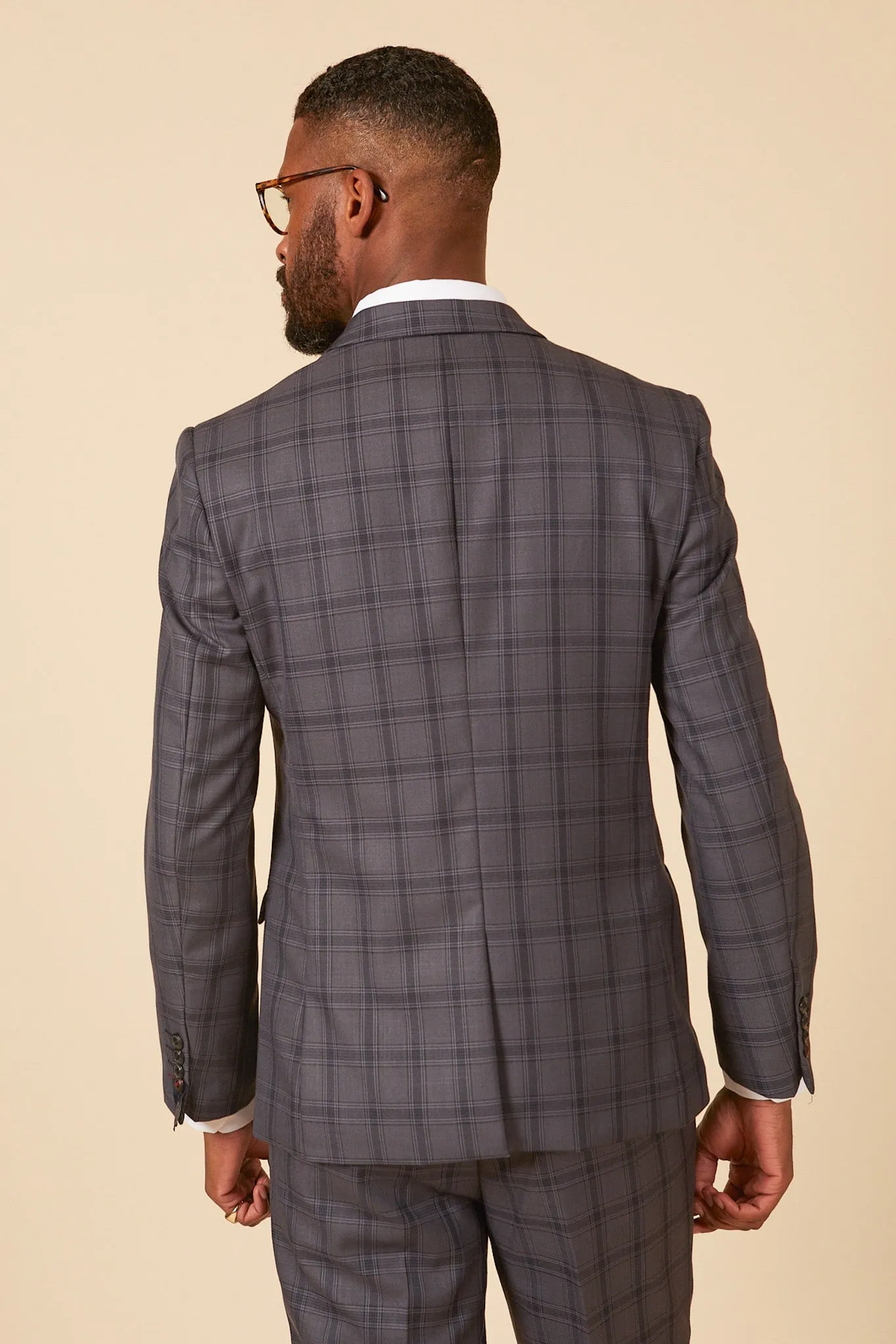 JOSE - Grey Check Blazer