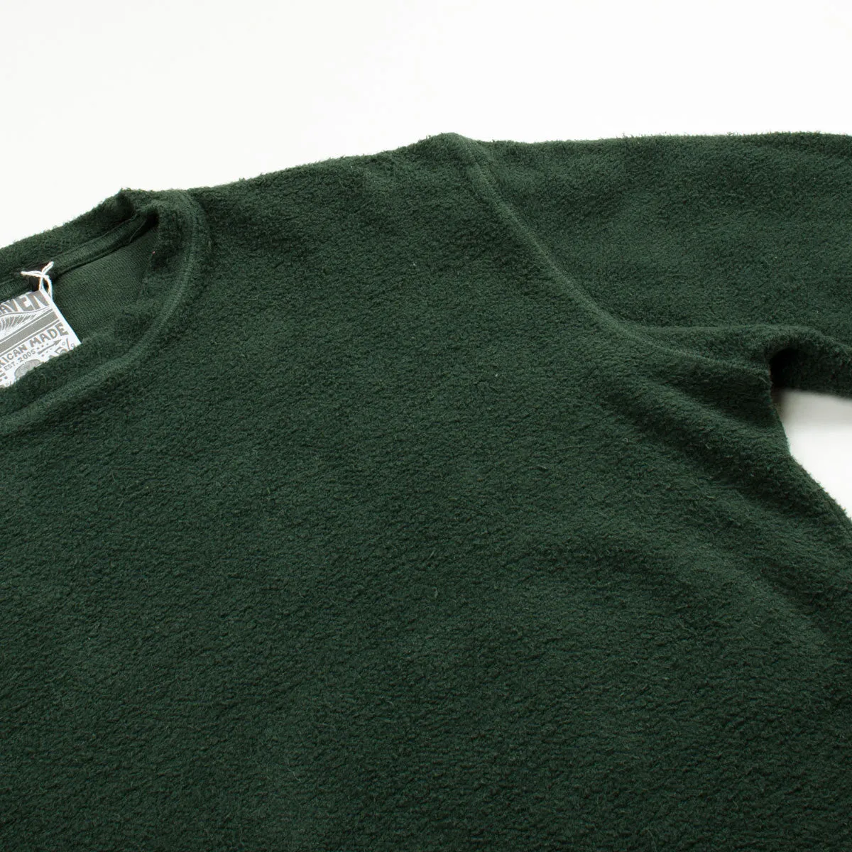 Jungmaven - Reverse Sherpa Sweatshirt - Forest Green