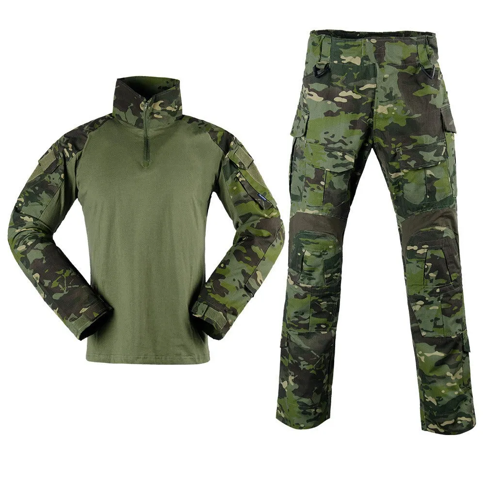 Khaki G3 Frog Suit Tactical Suit Long Sleeve Training Uniform