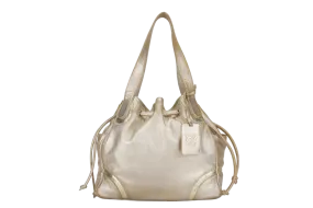 LOEWE GOLD MEDIUM LEATHER BUCKET BAG (260801) WITH DUST COVER