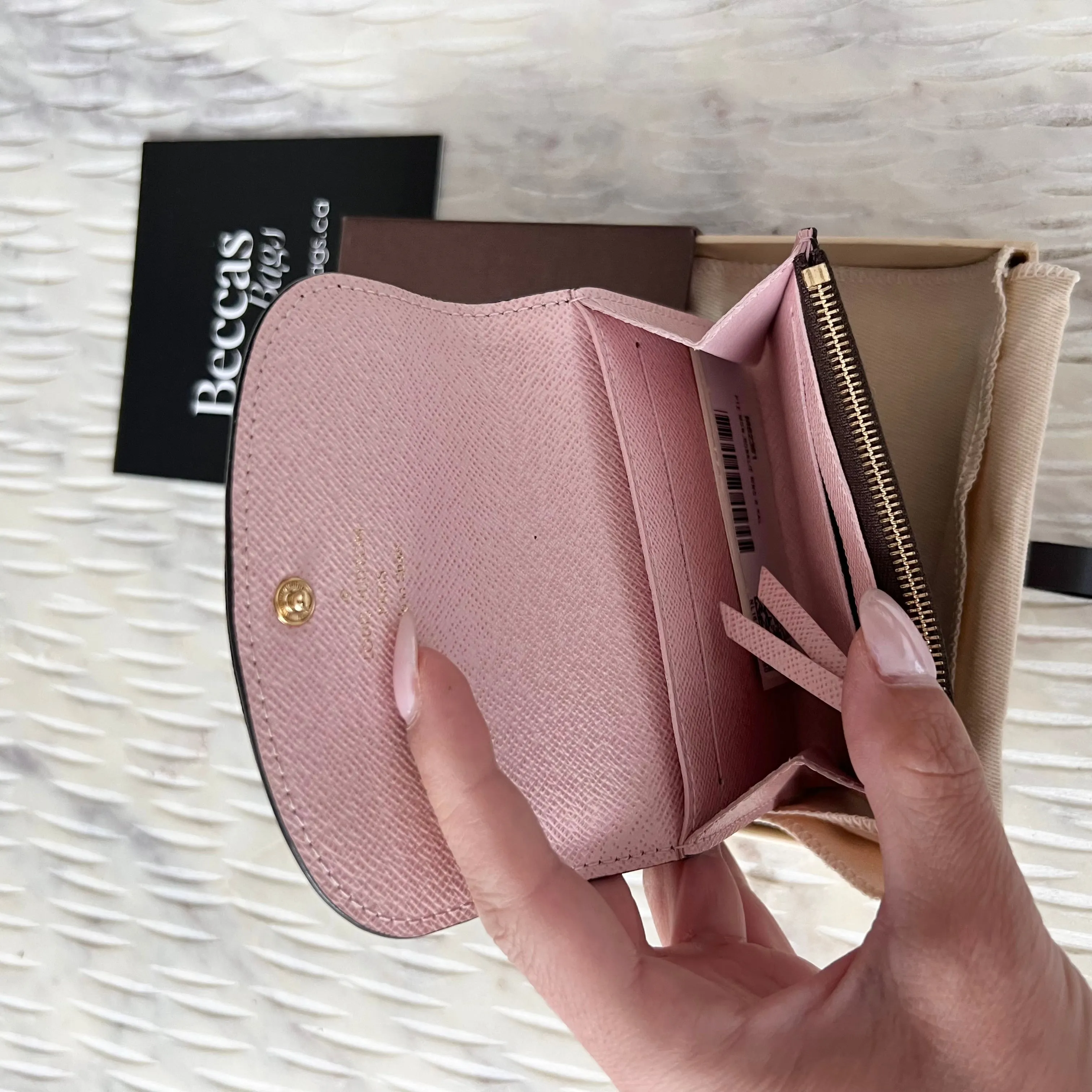 LOUIS VUITTON Porte Monnaie Rosalie Coin Purse Rose Ballerine