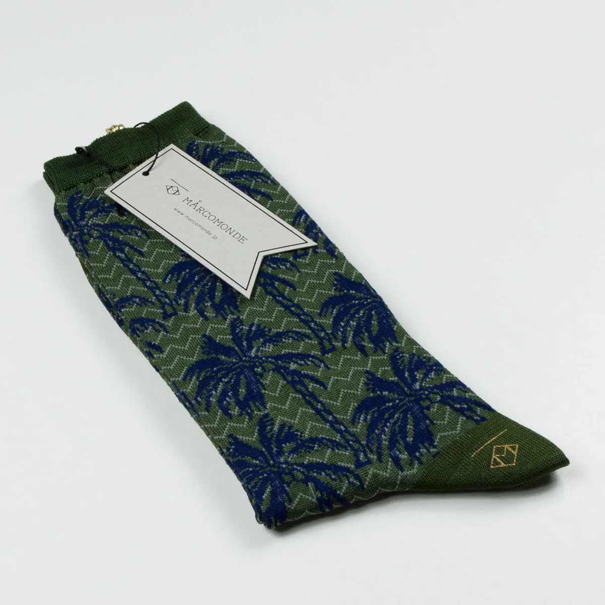 Marcomonde - Palmtrees Malaysia Socks - Khaki