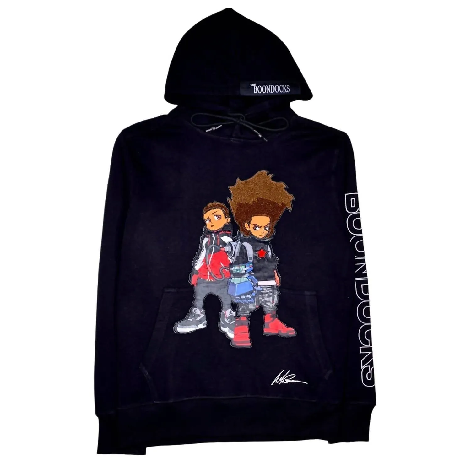 Men's Boondocks Riley N Huey Hoodie In Black