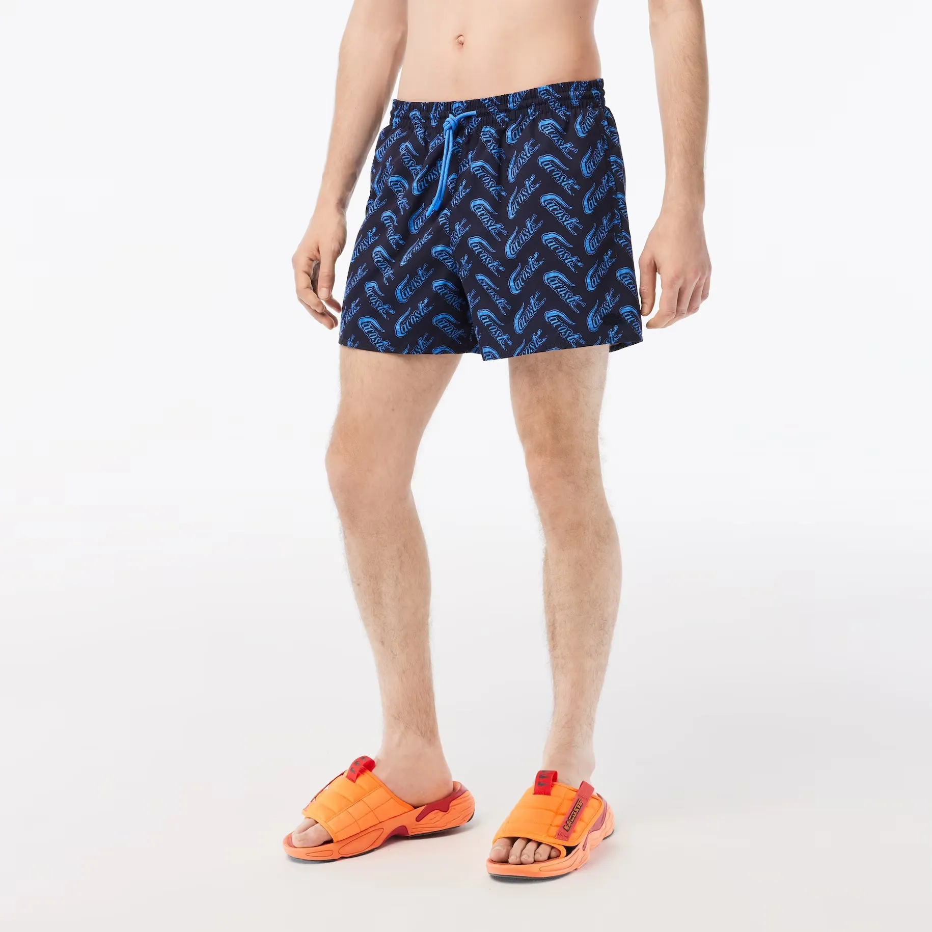 Men’s Lacoste Recycled Polyester Print Swim Trunks