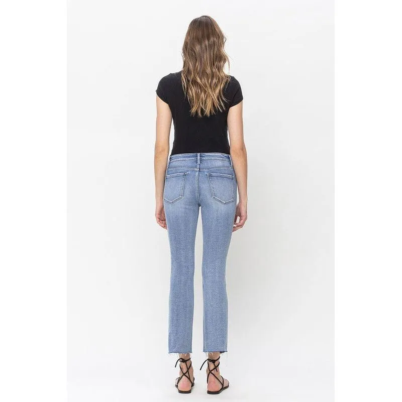 Mid Rise Kick Flare Jeans