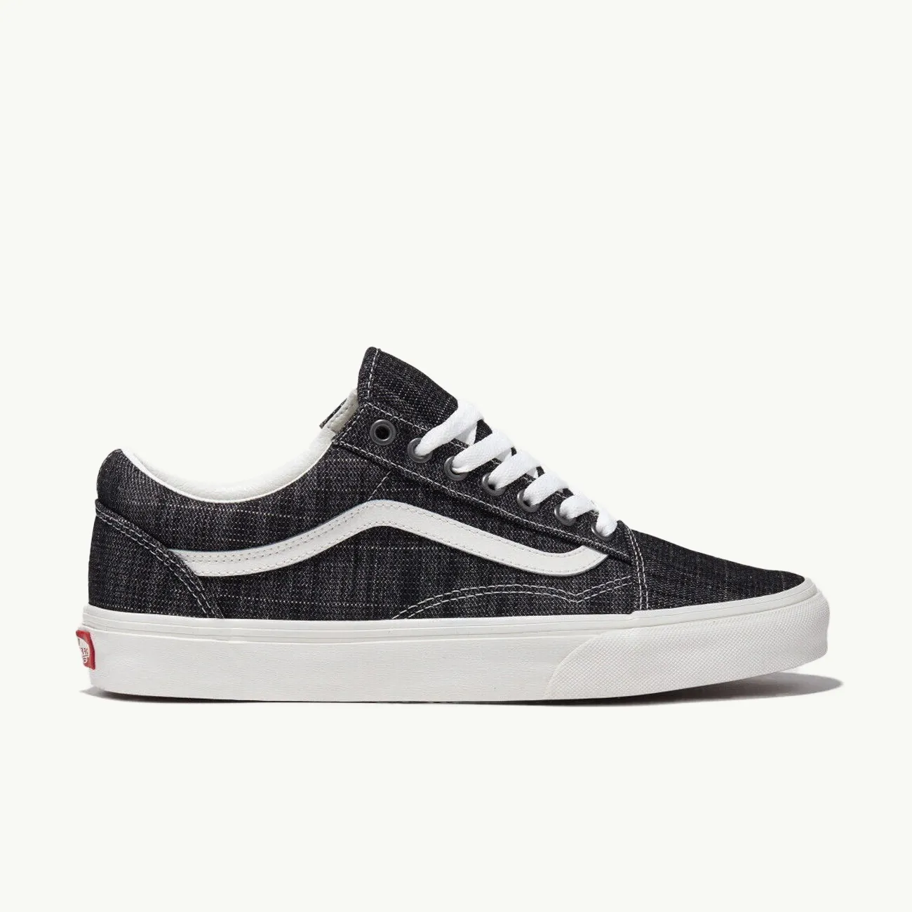 Old Skool Threaded Denim - Black/White