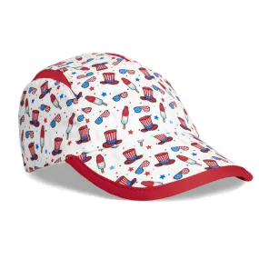 Patriotic USA White Running Hat