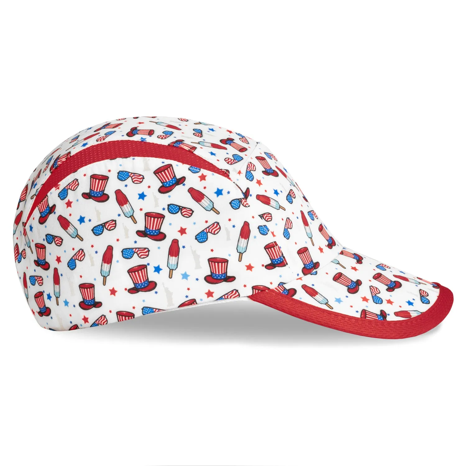 Patriotic USA White Running Hat