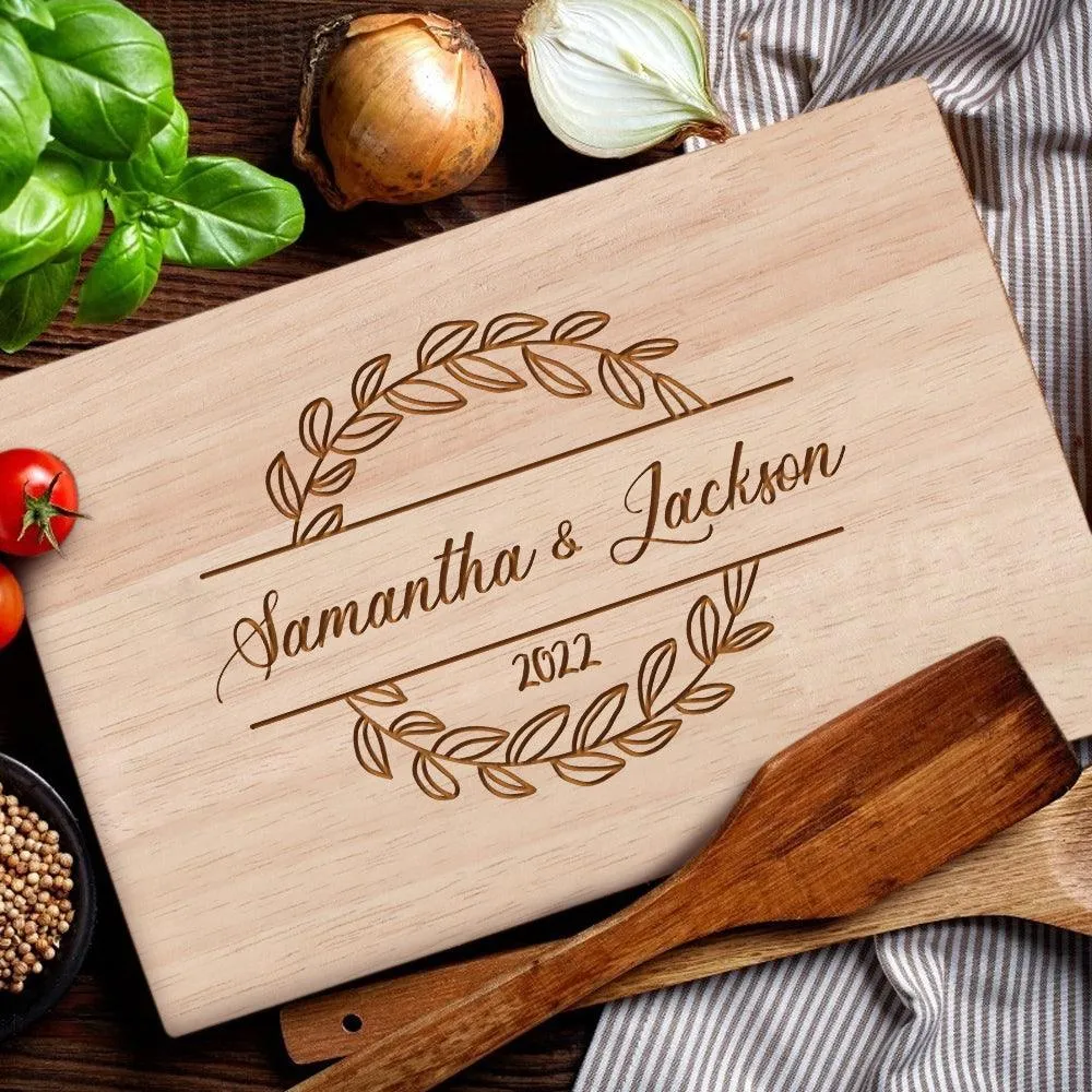 Personalized Engraved Cutting Board for Couples