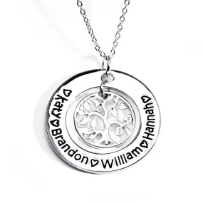 Personalized Tree of Life Pendant