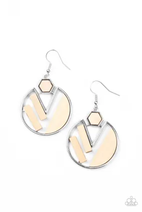 Petrified Posh - White Paparazzi Earrings