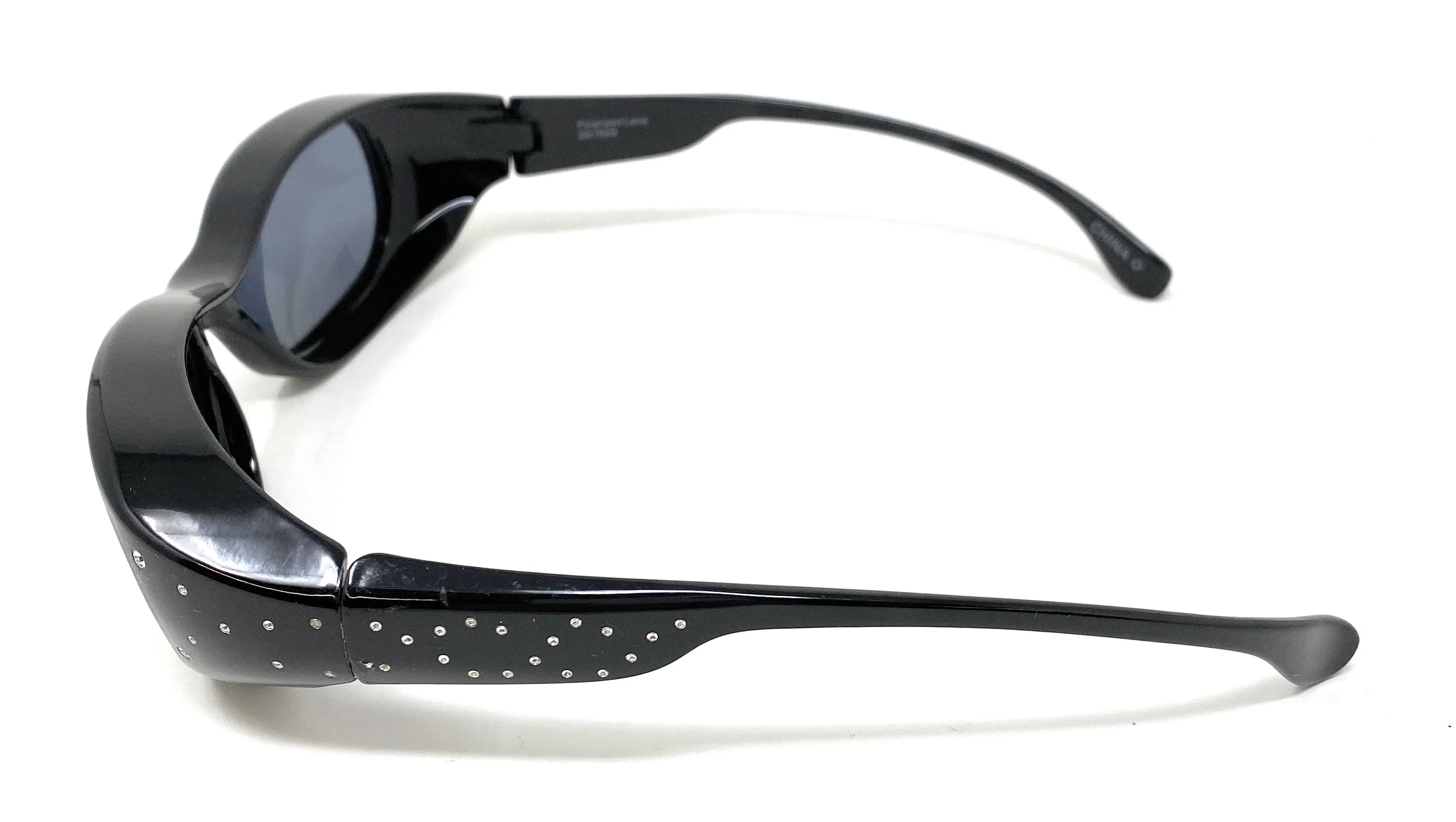 Polarised Optical Covers Over Spectacles BLACK with Diamond Effect Solar Shield 580