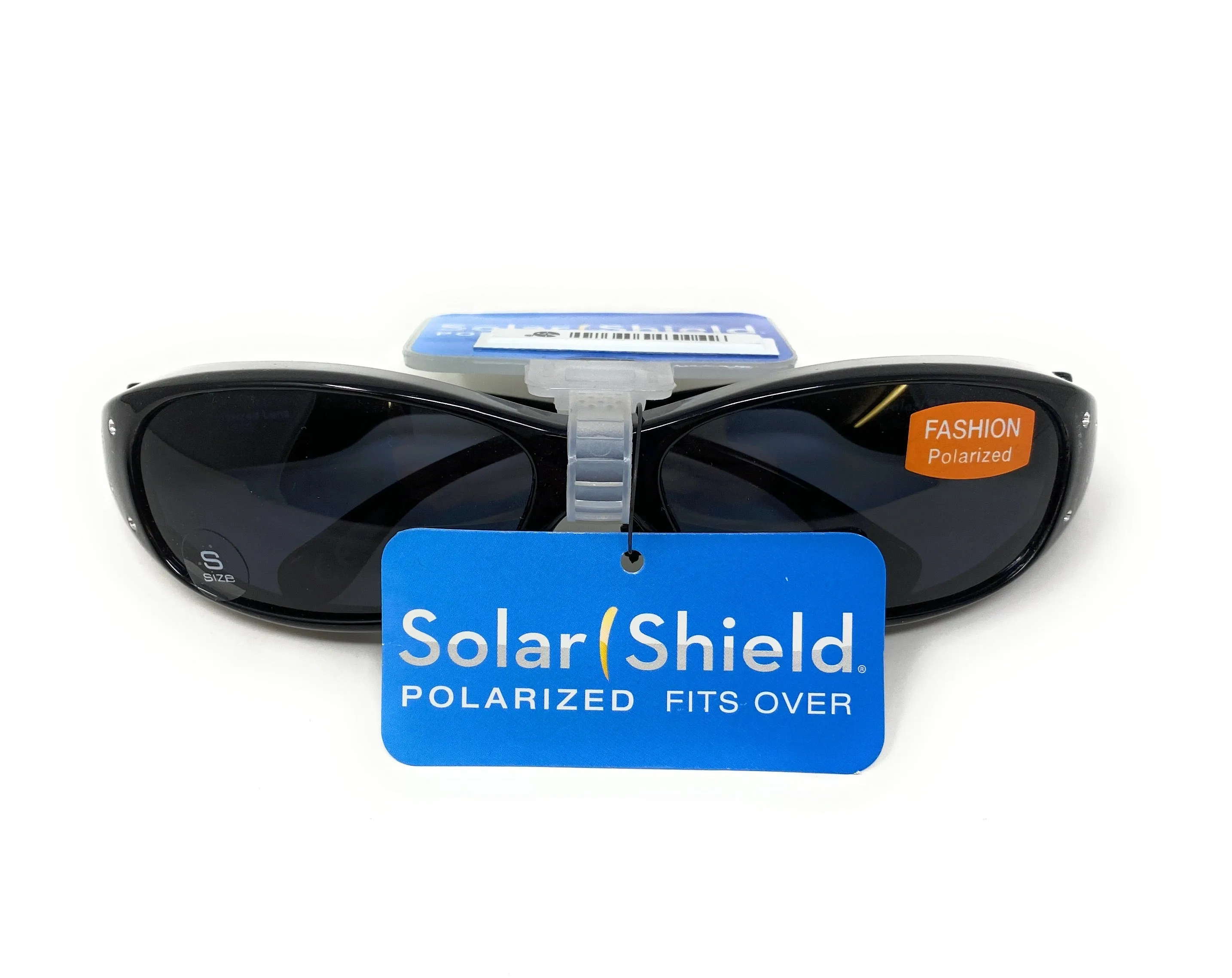 Polarised Optical Covers Over Spectacles BLACK with Diamond Effect Solar Shield 580