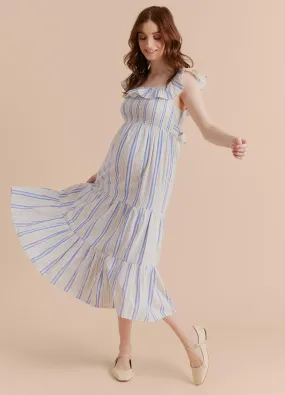 Ruffle Smocked Midi Dress