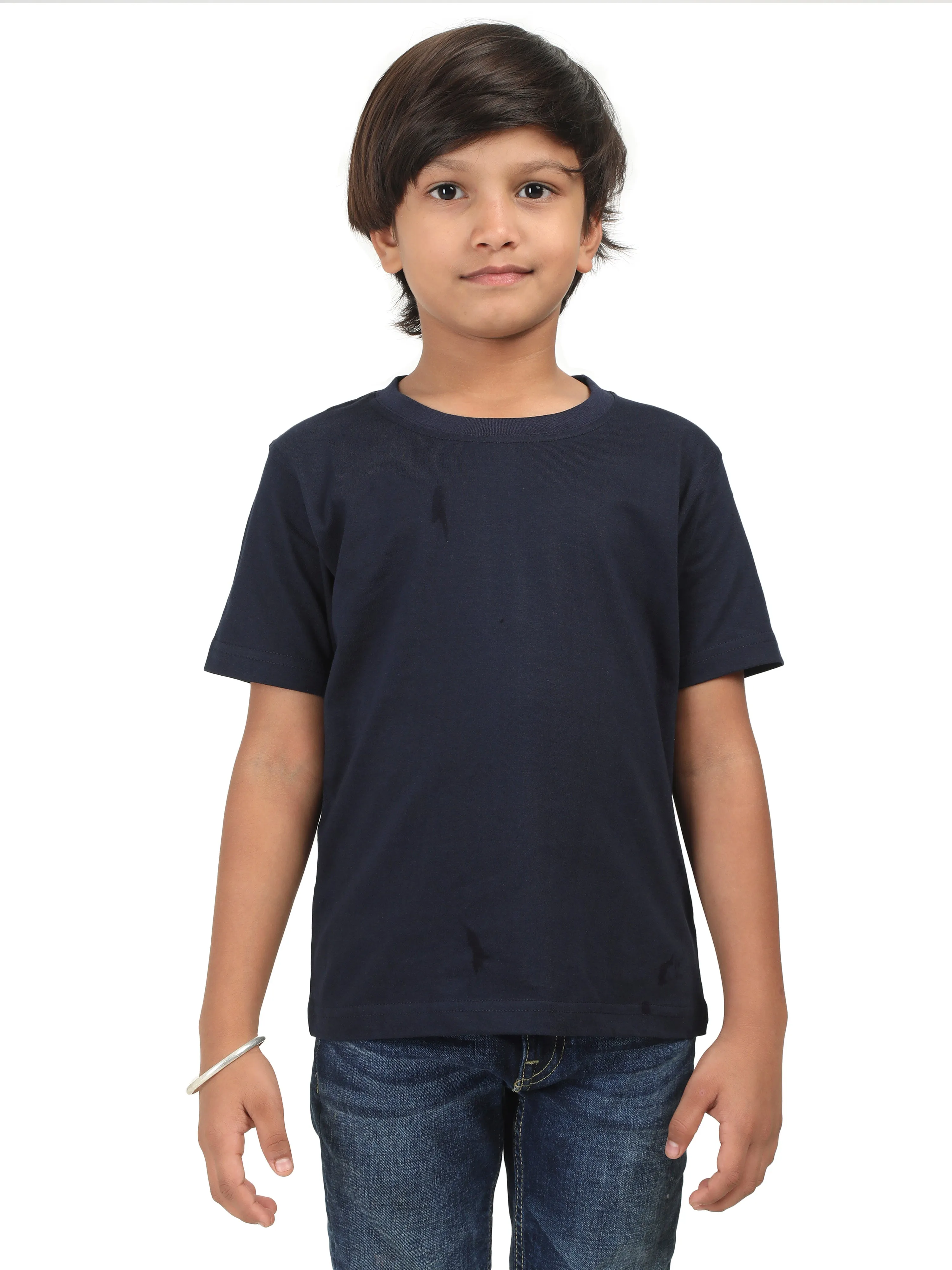 Solids: Plain Black Kids Tshirt