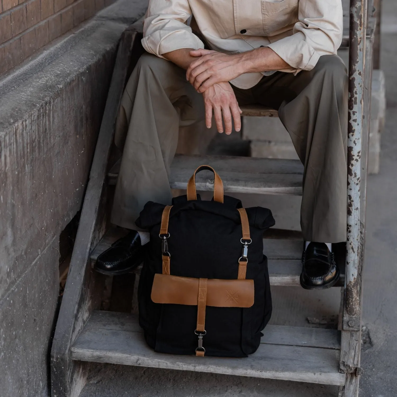 Tay - Canvas Rolltop Backpack