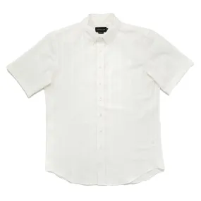 White Jacquard Stripe S/S Shirt