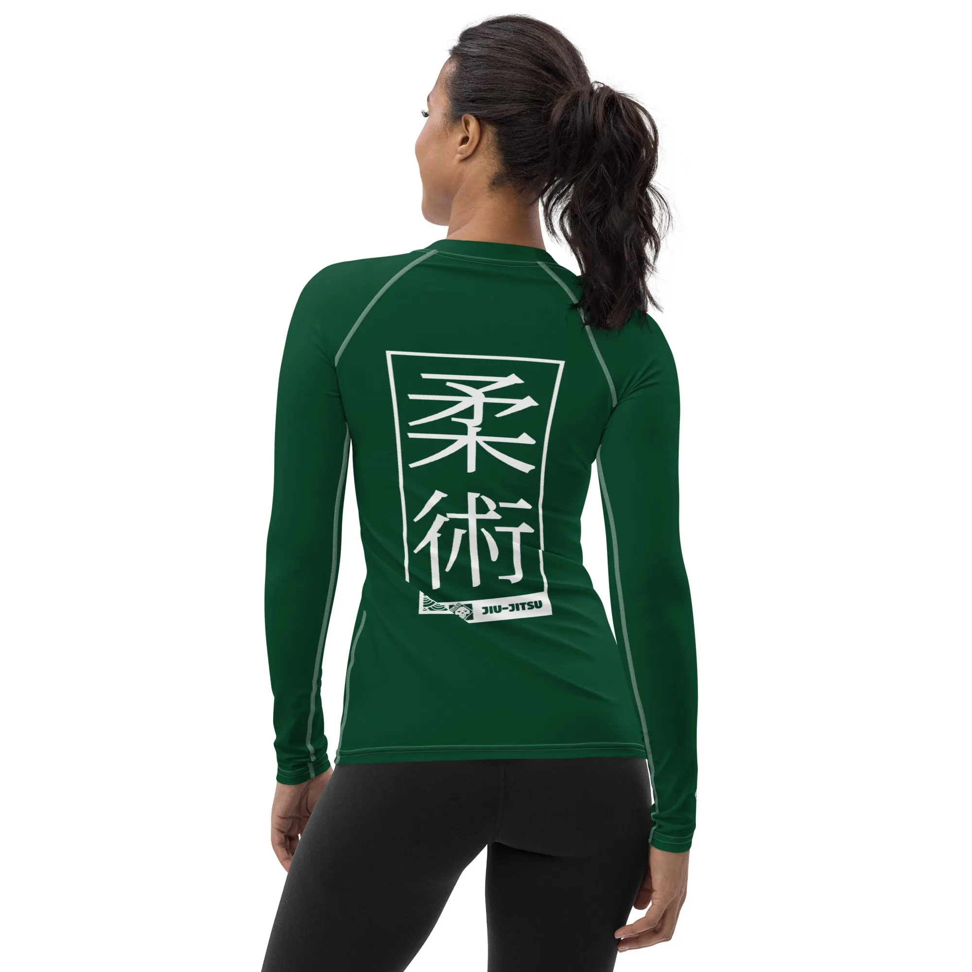 Womens Long Sleeve BJJ Rash Guard - Jiu-Jitsu 008 - Sherwood Forest