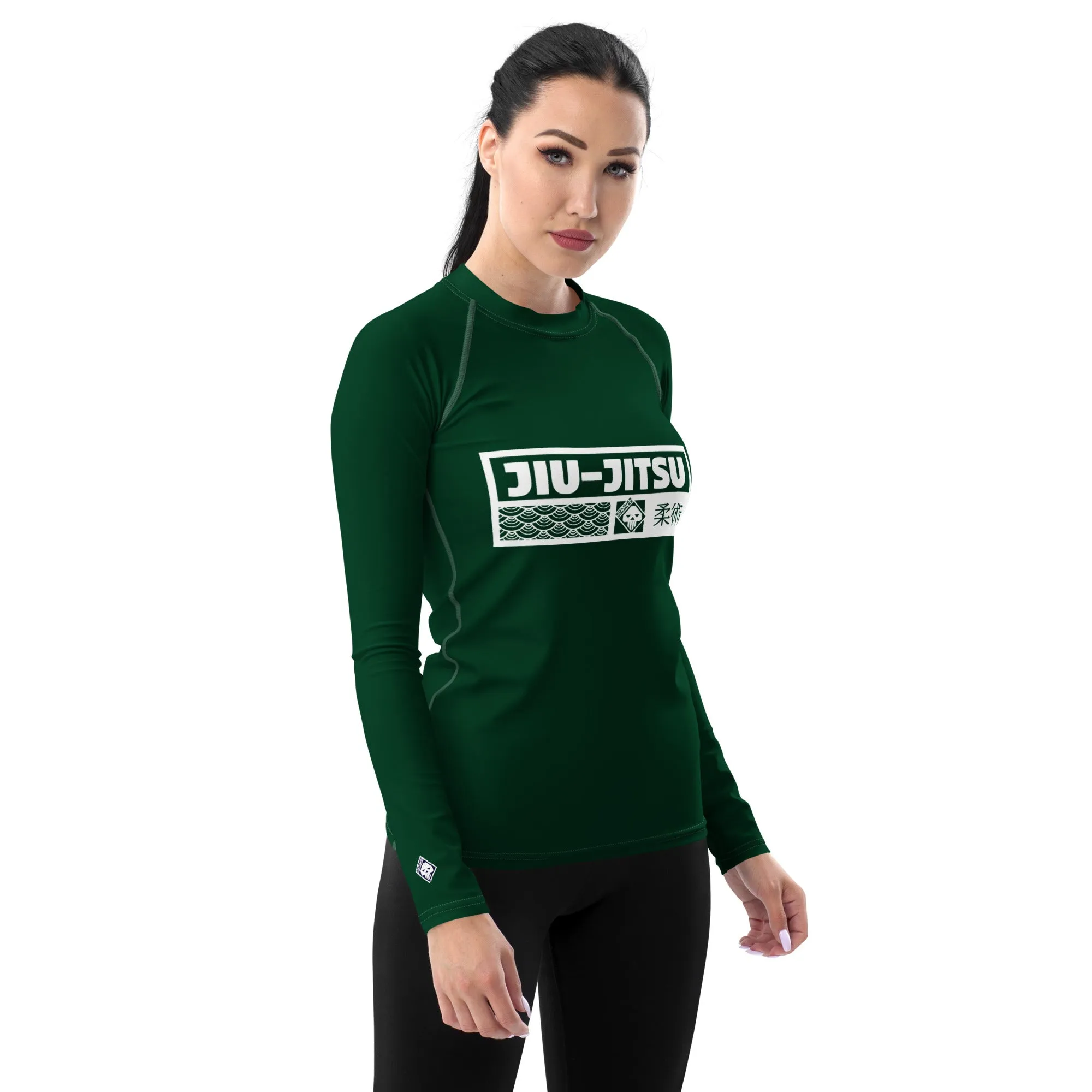 Womens Long Sleeve BJJ Rash Guard - Jiu-Jitsu 008 - Sherwood Forest